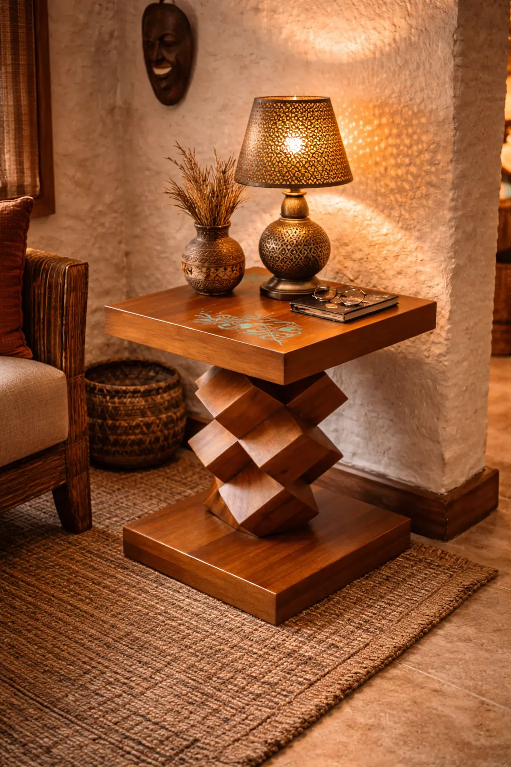 Dual-Purpose Cuboid Side Table